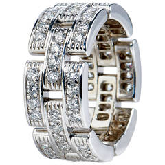 Cartier Maillon Panthere Diamond Gold Band Ring