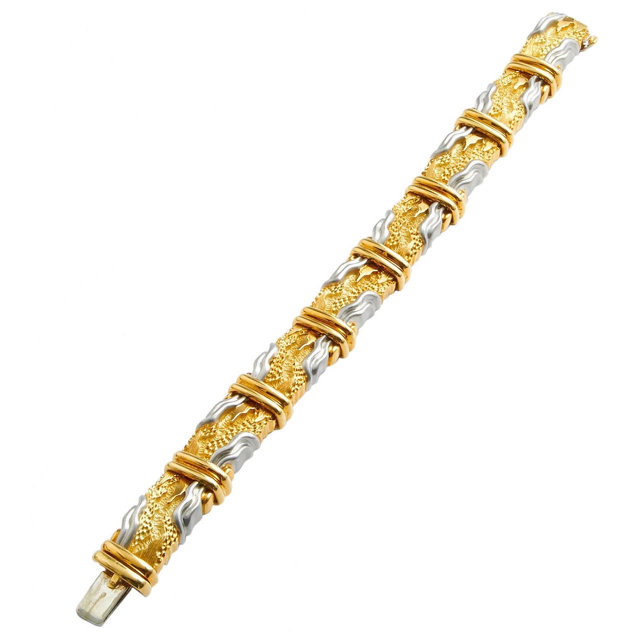Henry Dunay Gold Platinum Cinnabar Bracelet