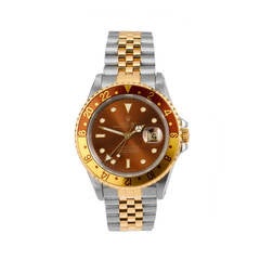 Used Rolex Yellow Gold Stainless Steel GMT Master 2 Wristwatch