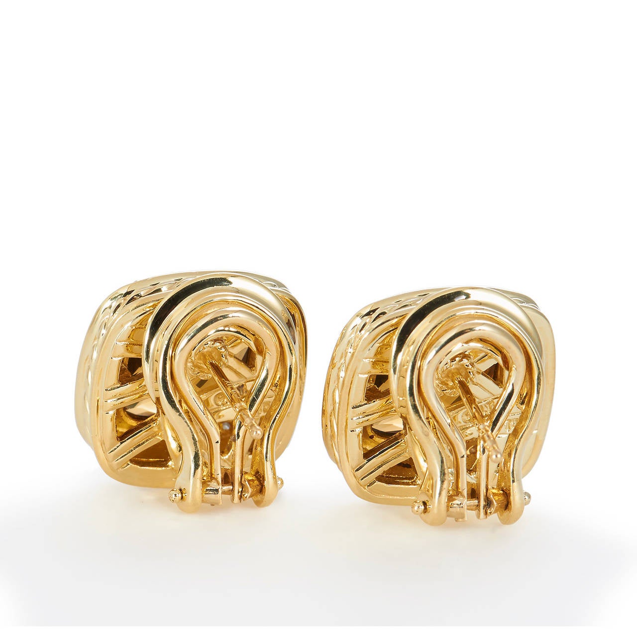 David Yurman Albion Collection Citrine Gold Earrings In Excellent Condition In Miami, FL