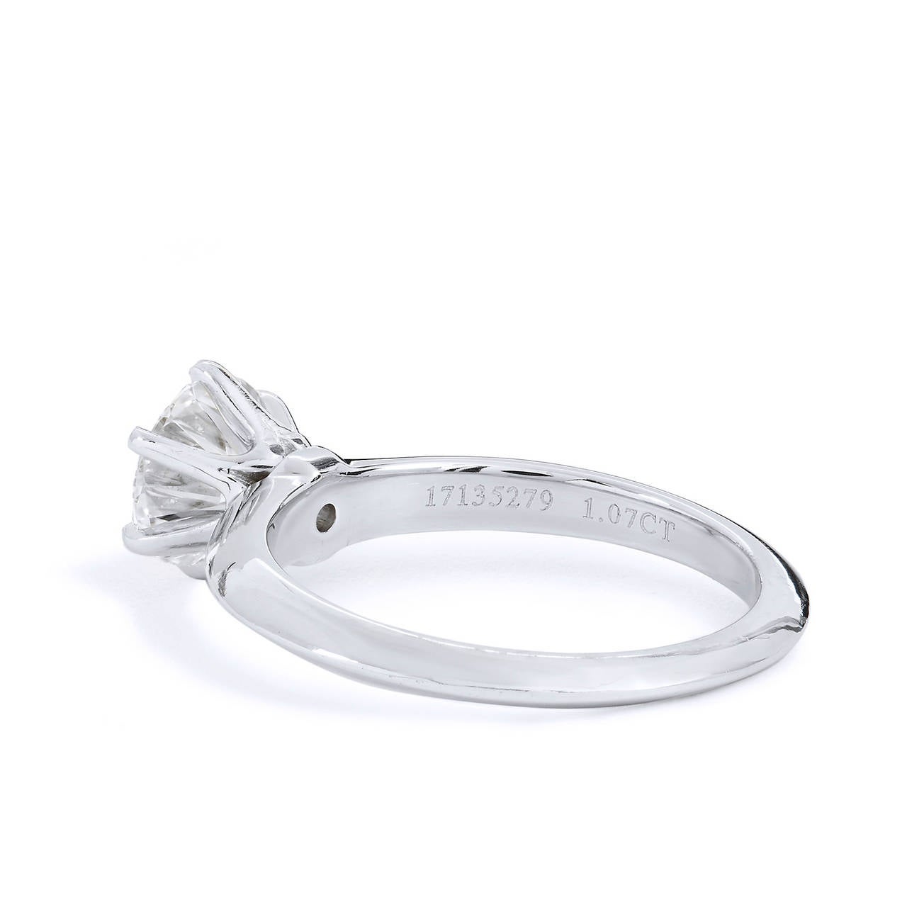 Women's Tiffany & Co. GIA Cert Diamond Platinum Solitaire Engagement Ring