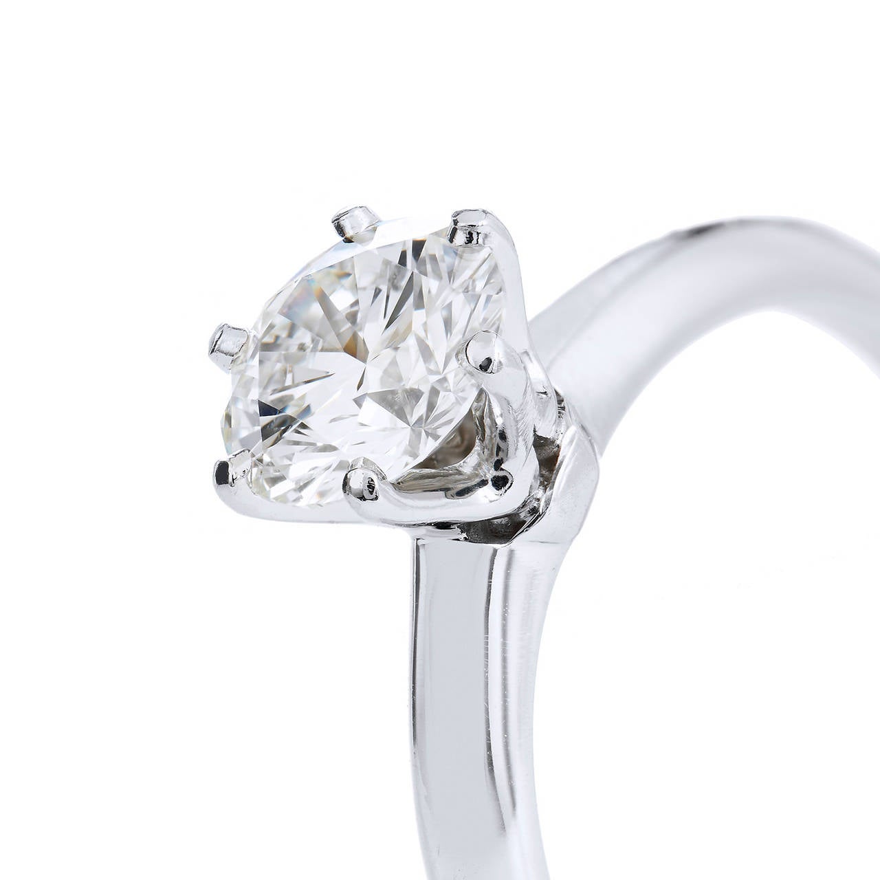 Tiffany & Co. GIA Cert Diamond Platinum Solitaire Engagement Ring 1