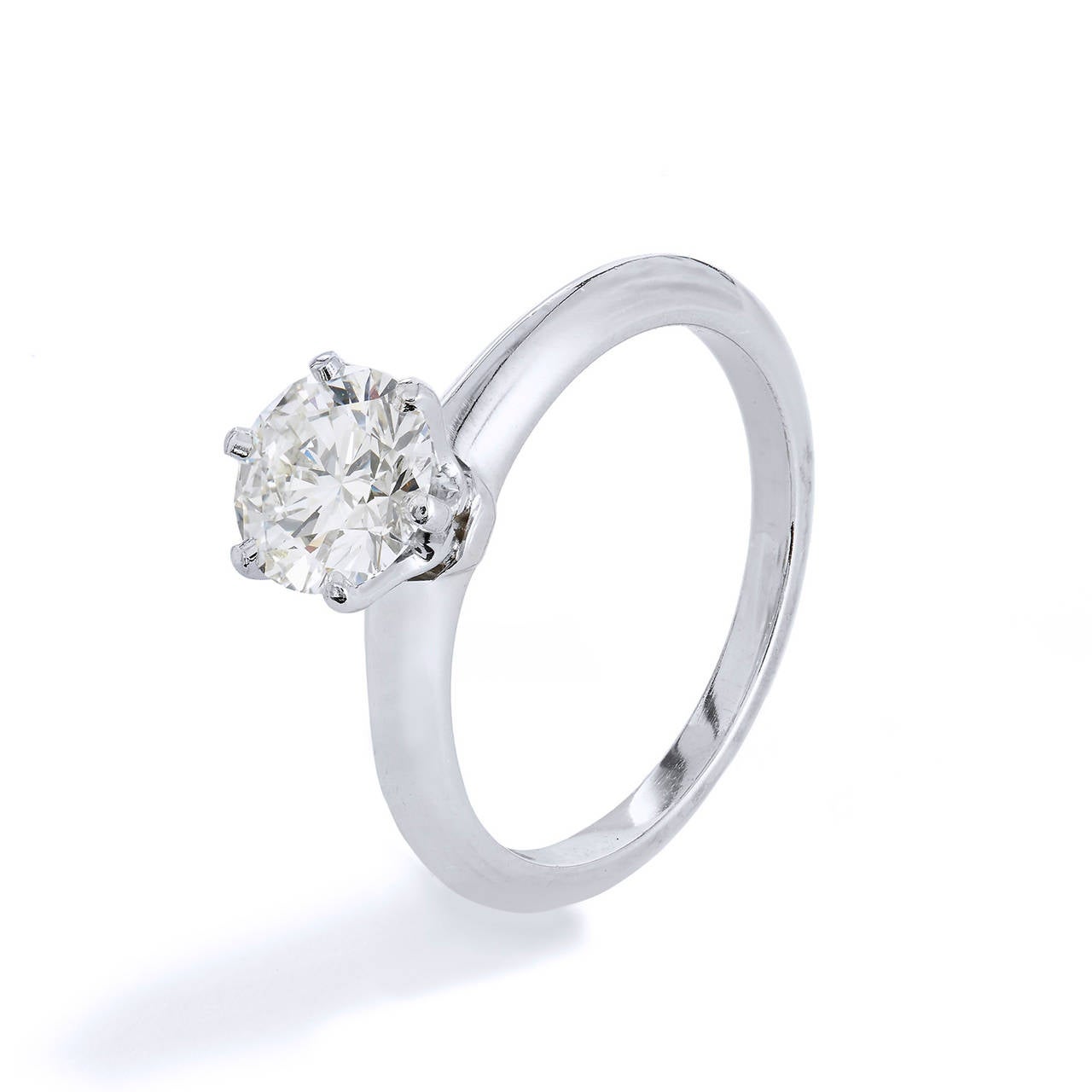 Tiffany & Co. GIA Cert Diamond Platinum Solitaire Engagement Ring 2
