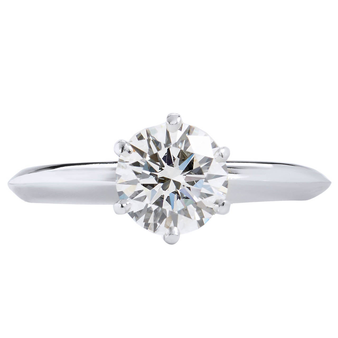 Tiffany & Co. GIA Cert Diamond Platinum Solitaire Engagement Ring