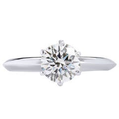 Tiffany 
Co. GIA Cert Diamond Platinum Solitaire Engagement Ring