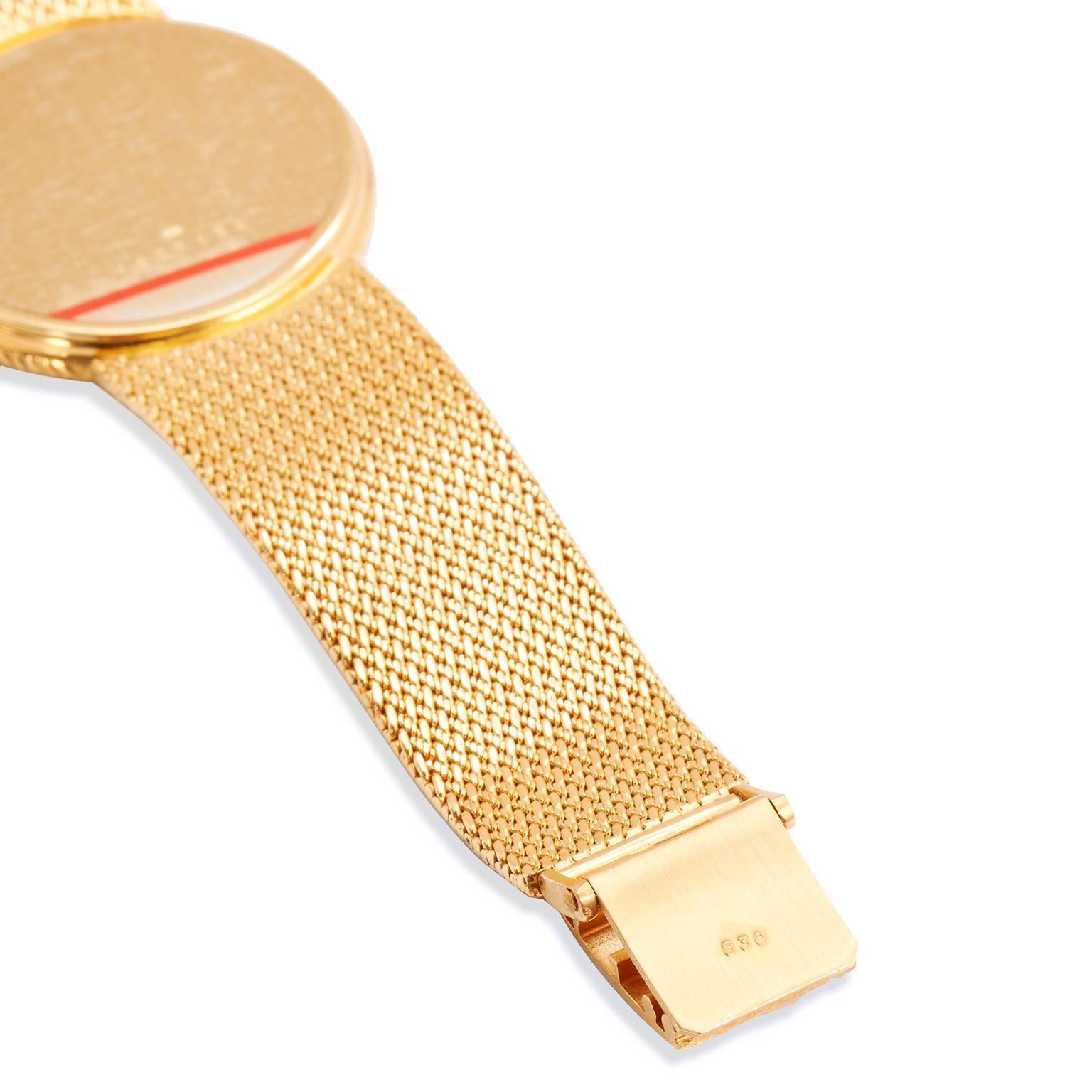 Baume & Mercier Yellow Gold Wristwatch In Excellent Condition In Miami, FL