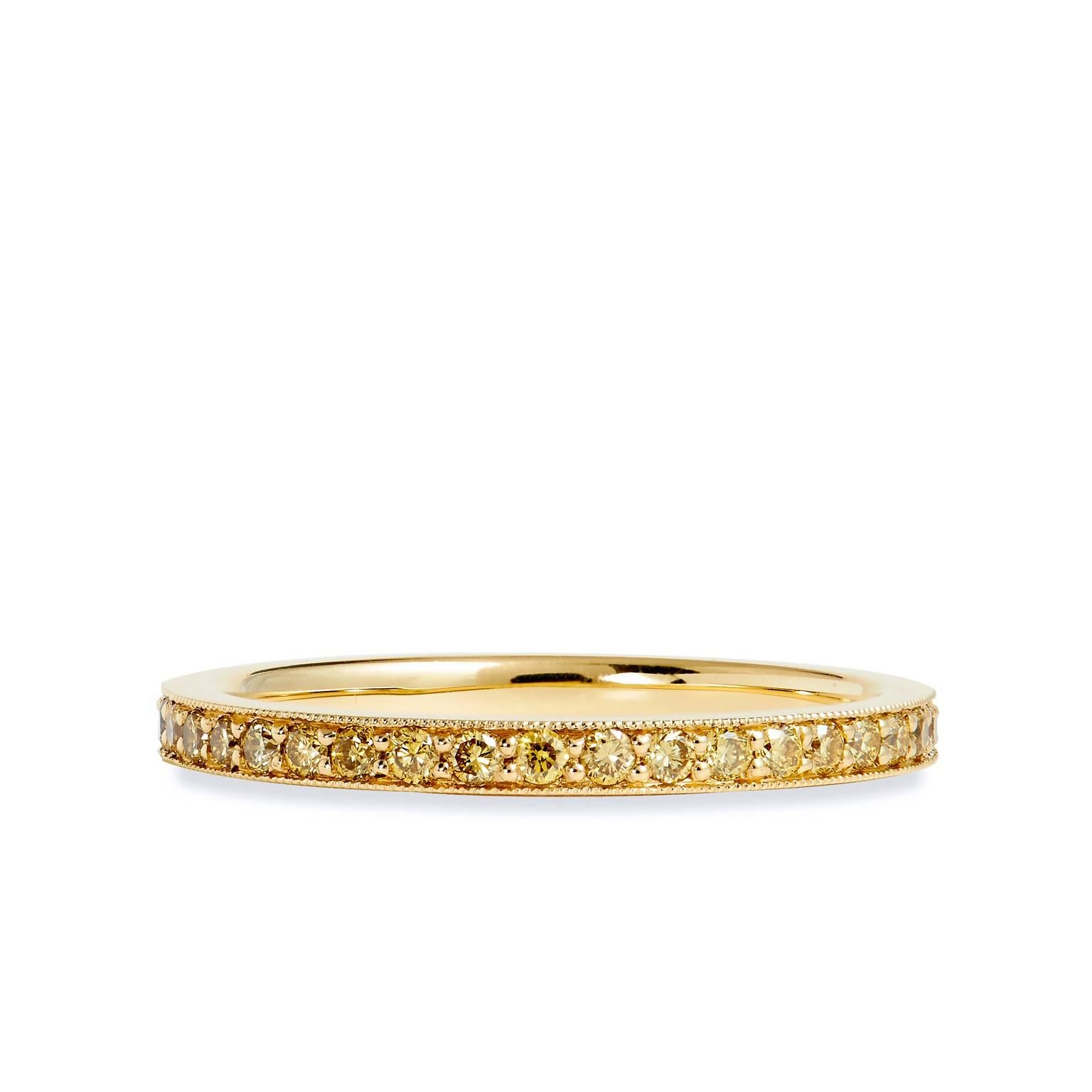 Diamond Gold Eternity Band Ring In New Condition In Miami, FL