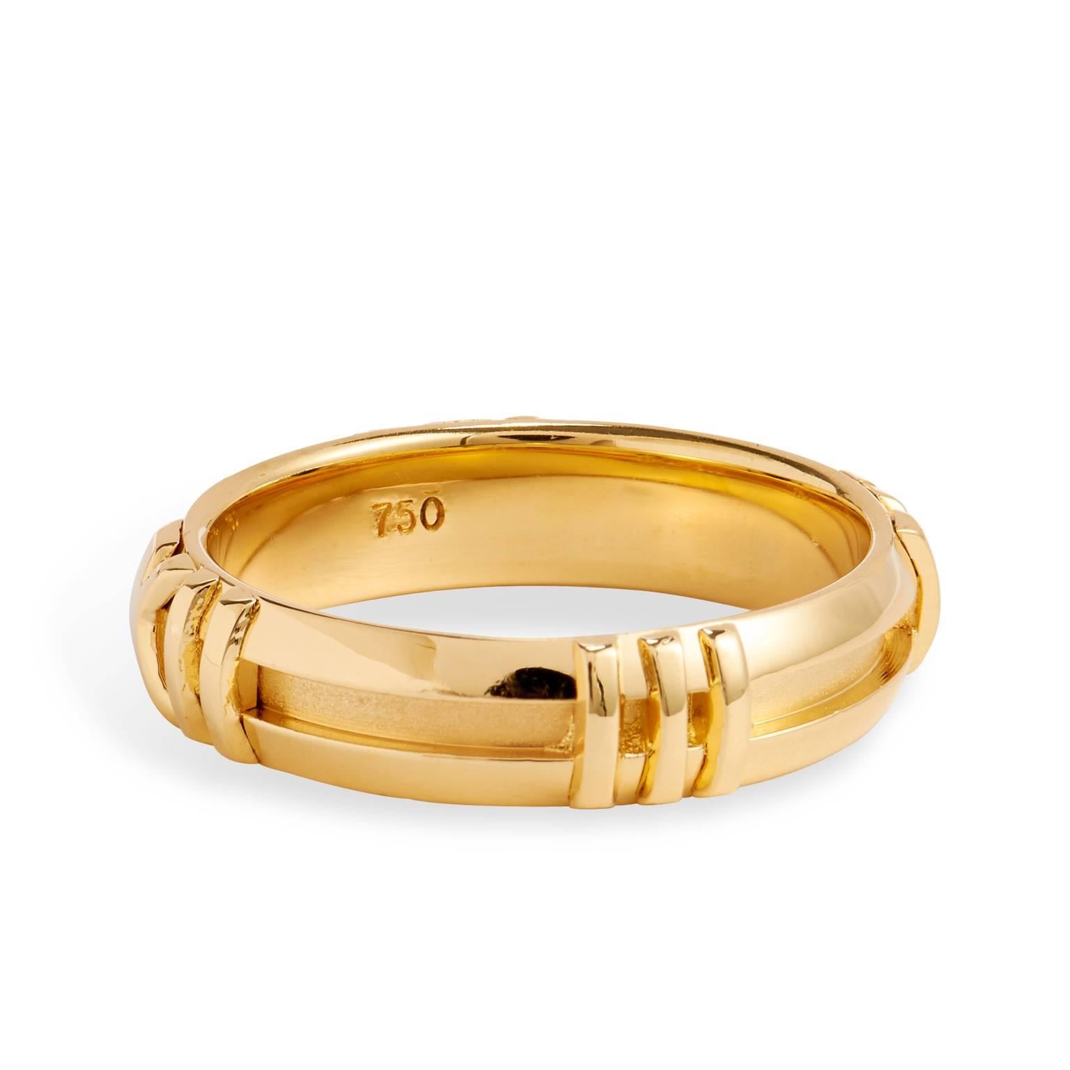 Tiffany & Co. Gold Atlas Ring In Excellent Condition In Miami, FL