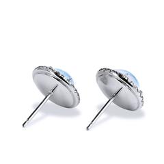 Mystical Moonstone and Diamond Stud Earrings