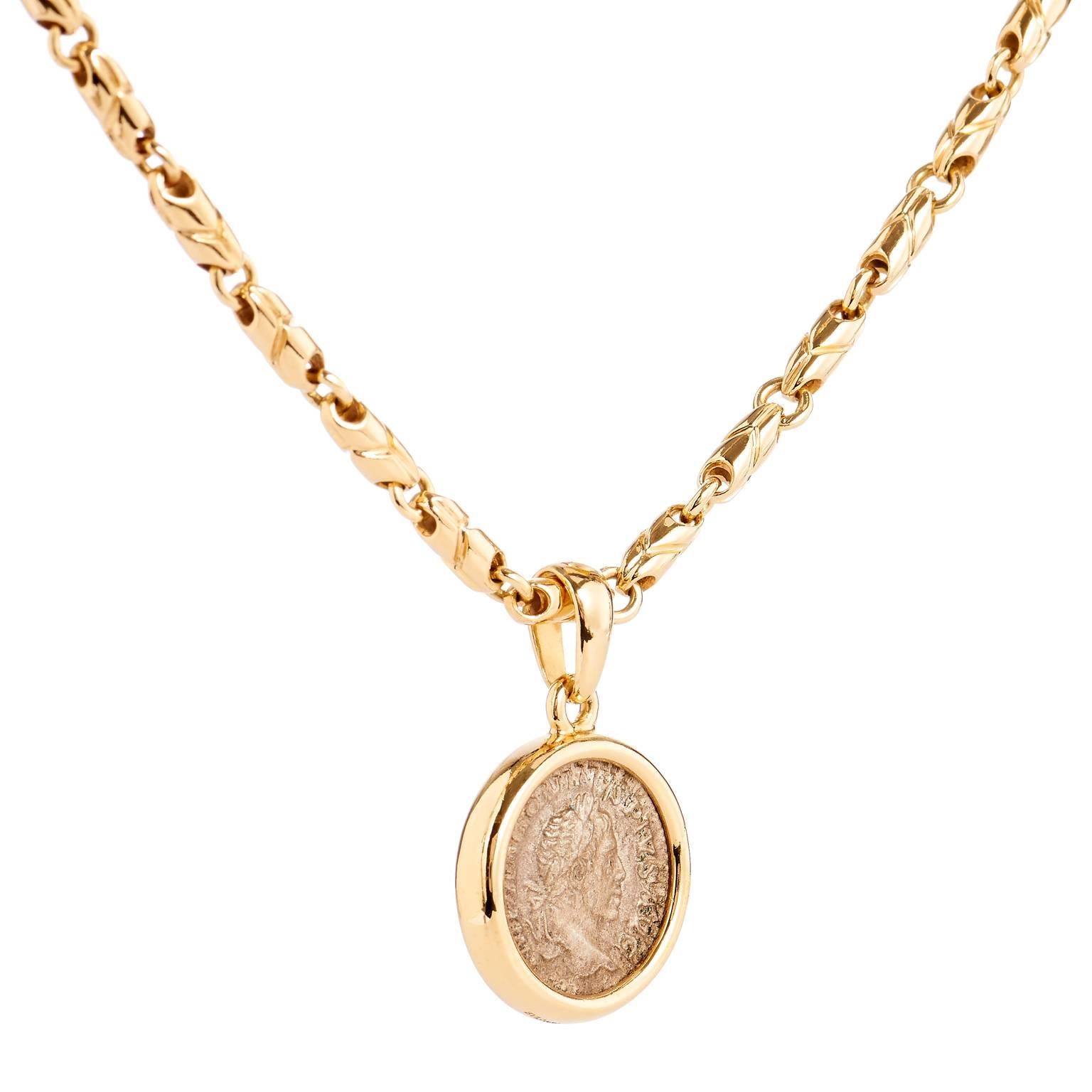 vintage gold coin necklace