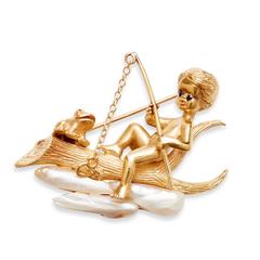 Ruser Boy Fishing Pin