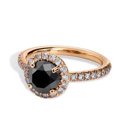 Black Diamond Rose Gold Ring