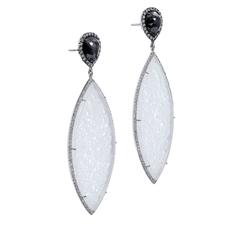 Black Diamond Jadeite Earrings