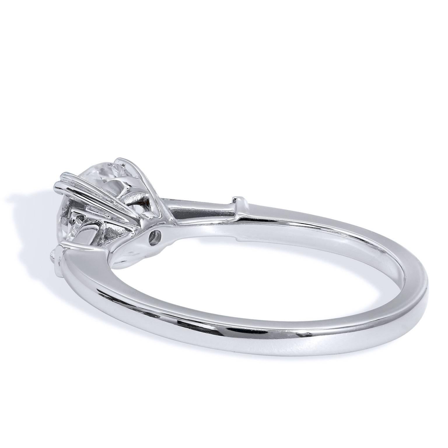 Women's 1.14 Carat Diamond Platinum Engagement Ring