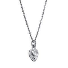 Heart-Shaped Diamond Gold Pendant