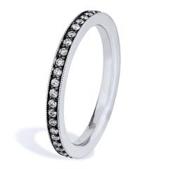 Anillo Eternidad Diamante Oro Blanco con Rodio Negro 0,31 Quilates 5