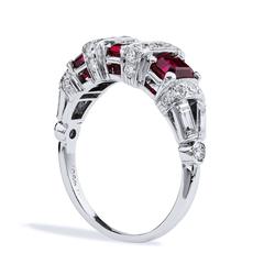 2.32 Carat Ruby Diamond Platinum Ring