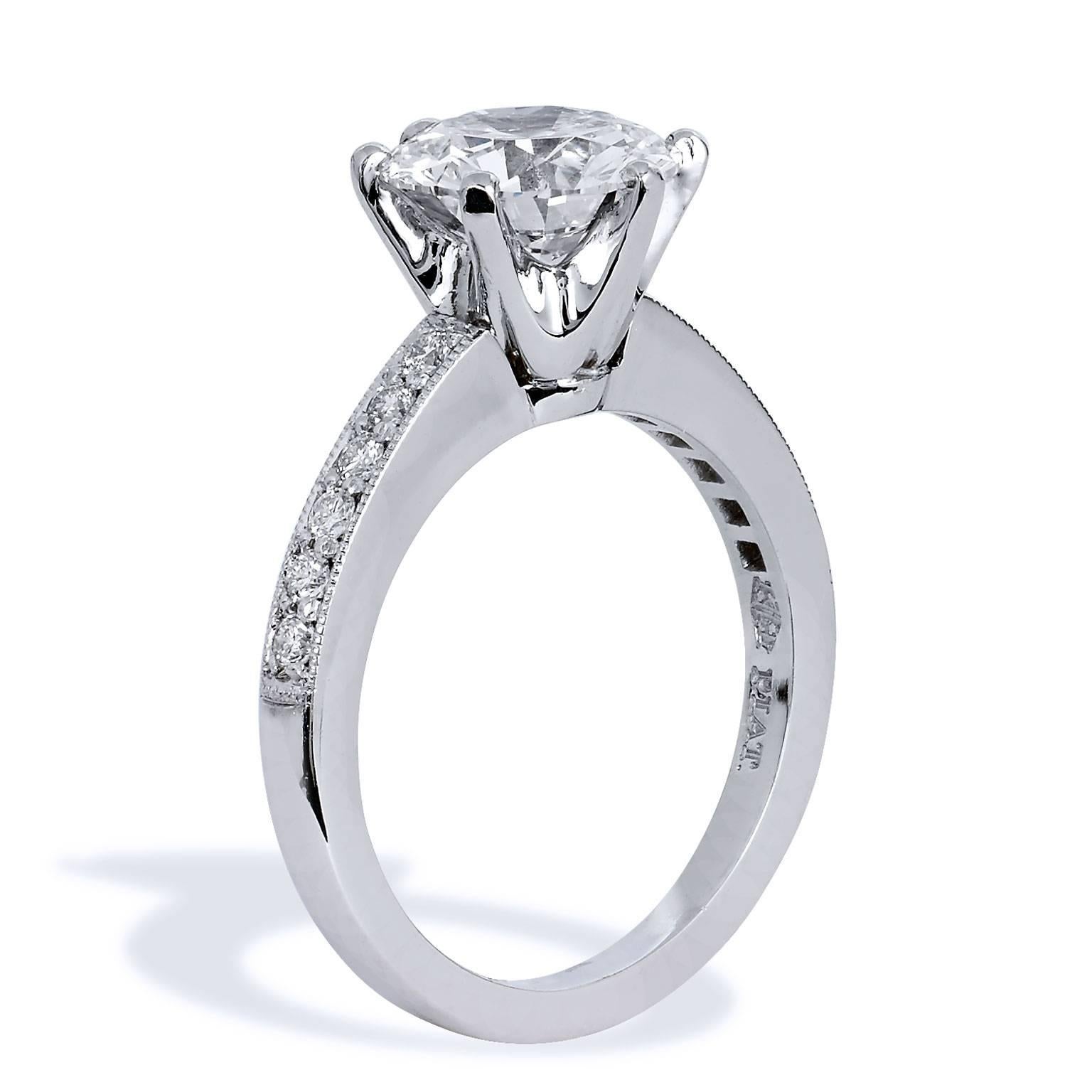 H & H 2.52 Carat Diamond Engagement Ring 1