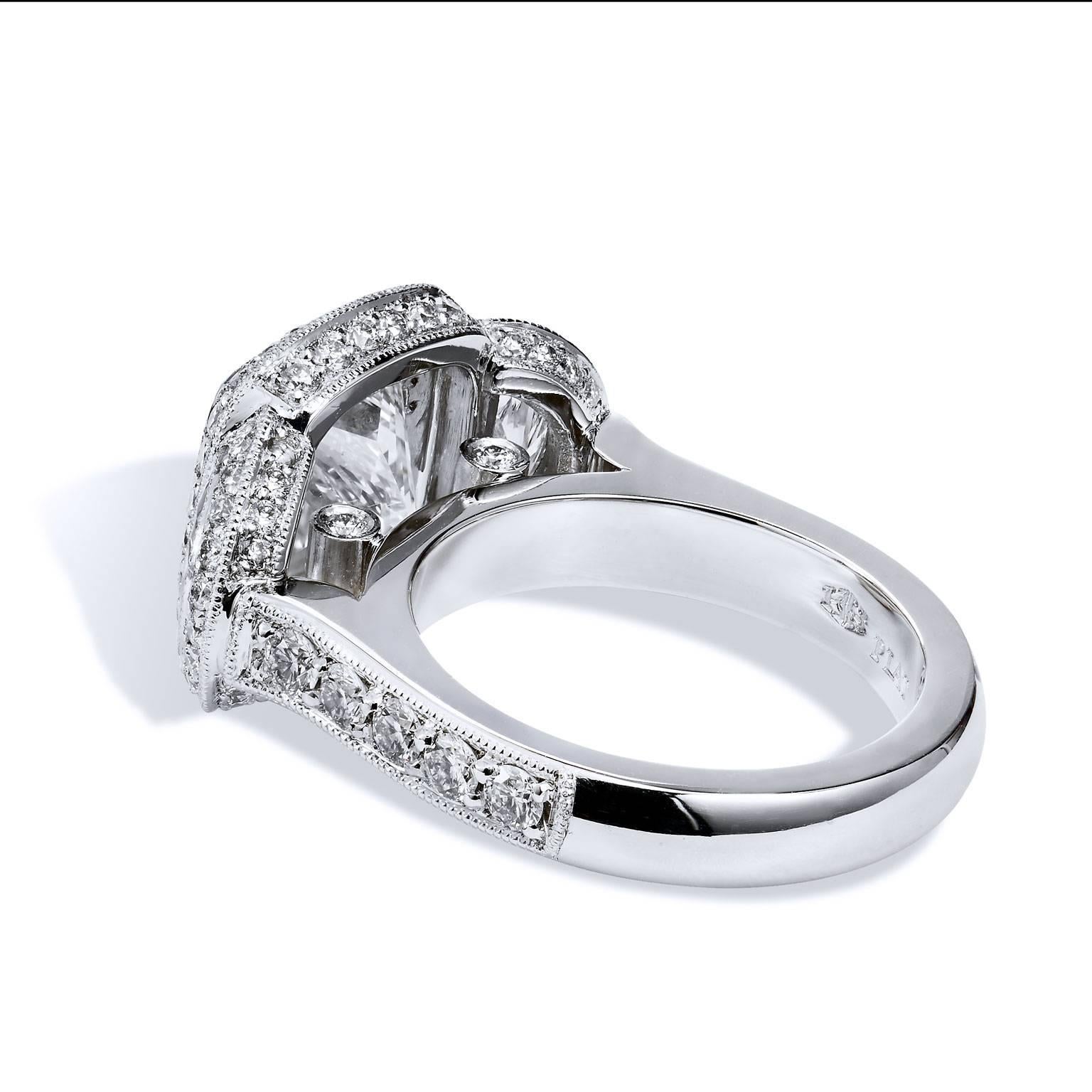 square platinum engagement rings
