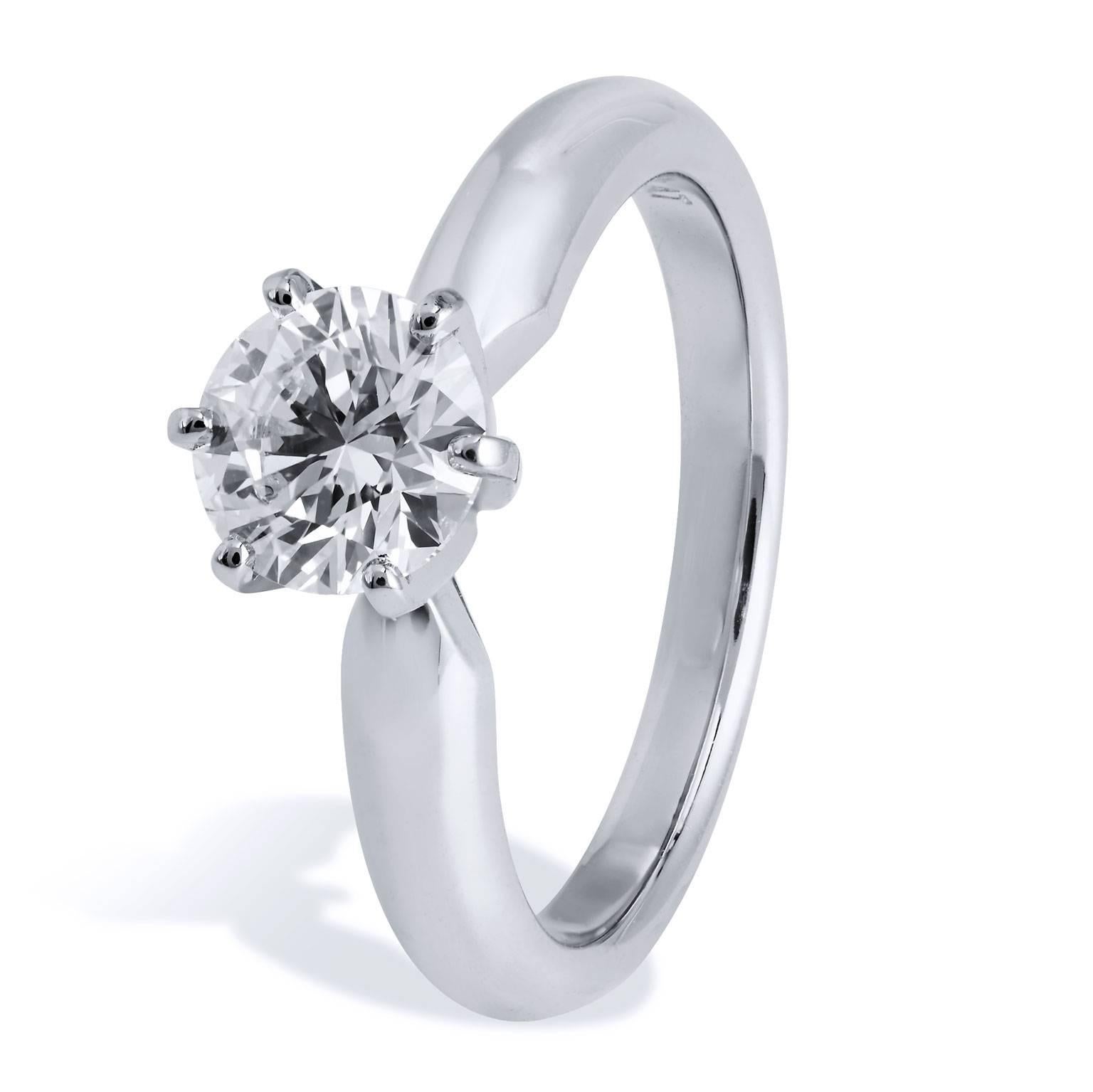 GIA CERTIFIED 1.00 Carat Diamond Solitaire Engagement Ring

This is a stunning and classic platinum solitaire ring. 
It is a one of a kind, handmade creating by H&H Jewels. 
Breathtaking natural beauty defines this gorgeous engagement ring with its