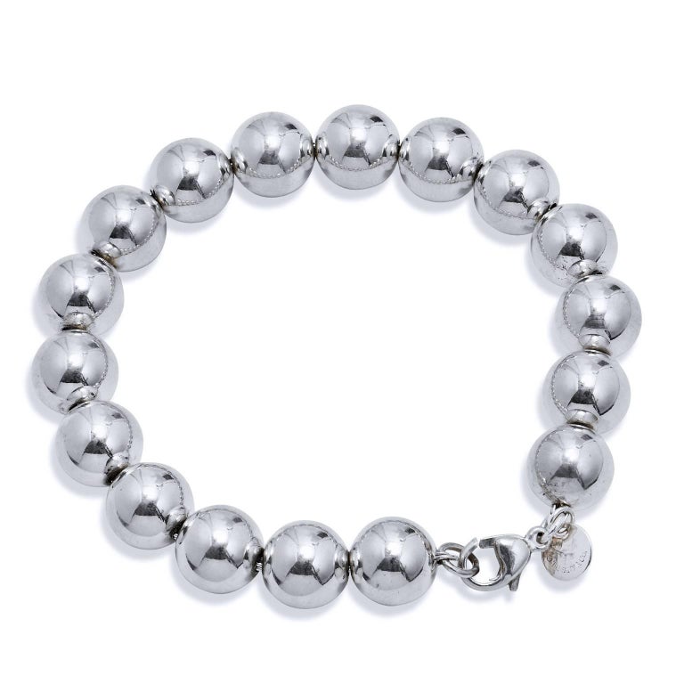 Tiffany and Co. Sterling Silver Bead Bracelet at 1stDibs | sterling ...