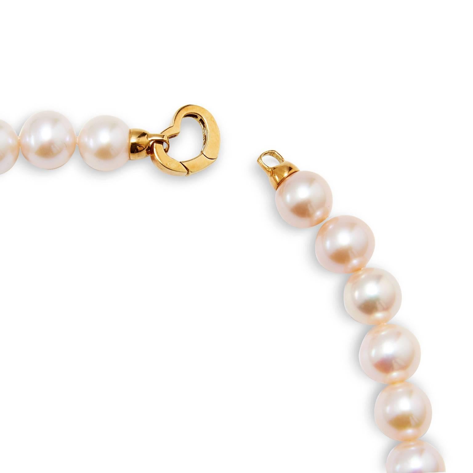 H&H Handmade Fresh Water Pearl Necklace

This is a one of a kind, handmade piece by H & H Jewels.  

This lovely necklace measures 16.5 inches.  (It measures 8 inches when closed and folded in half.)

There are forty-six fresh water pearls,