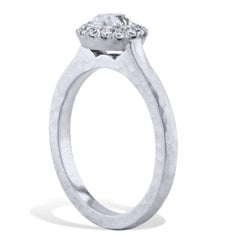 0.76 Carat Old Mine Cushion Cut Diamond Platinum Engagement Ring Size 6.5