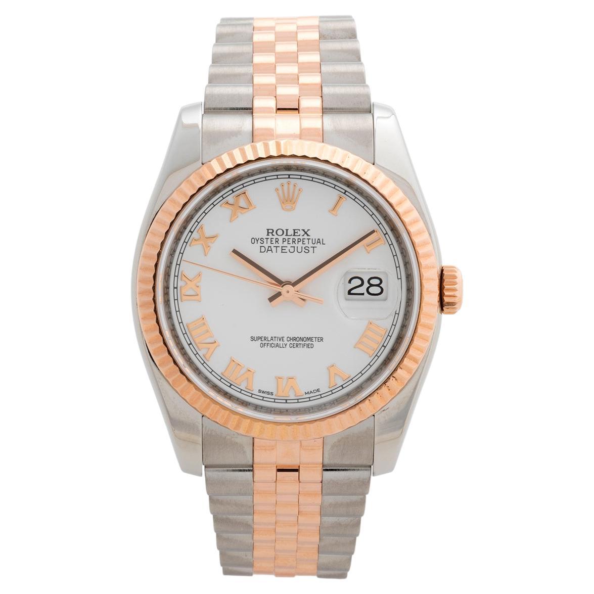 Rolex Datejust Wristwatch Ref 116231 Rose Gold. Jubilee Bracelet, Year 2018.