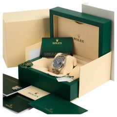Rolex Datejust Wristwatch Ref 26200, Desirable Blue Baton Dial. Year 2020.