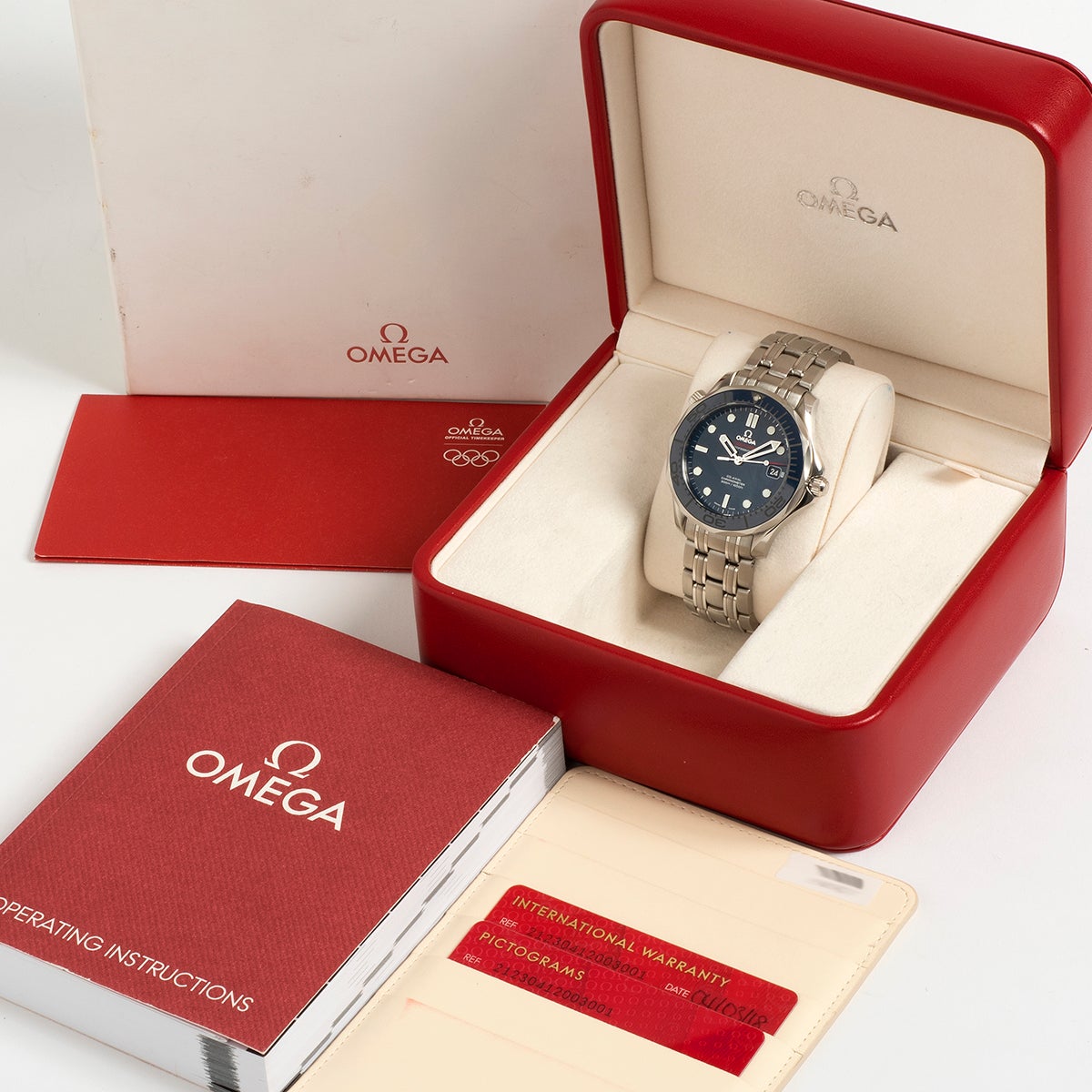 Omega Seamaster 300m Professional Wristwatch. Blue Ceramic Bezel. Year 2018 For Sale