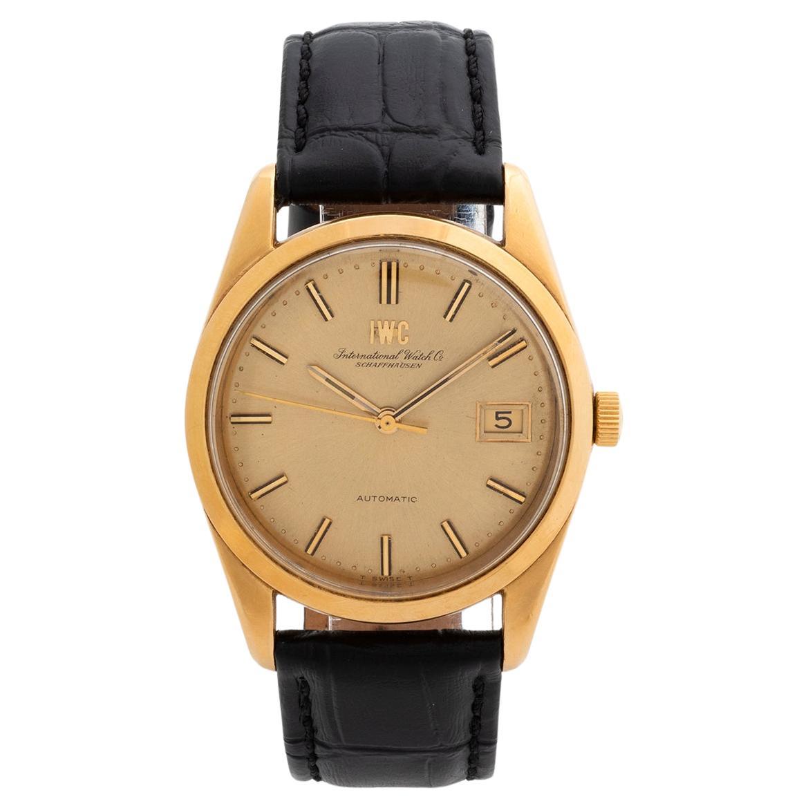IWC Automatic Date 'Jumbo' Wristwatch. Yellow Gold. Circa 1970.
