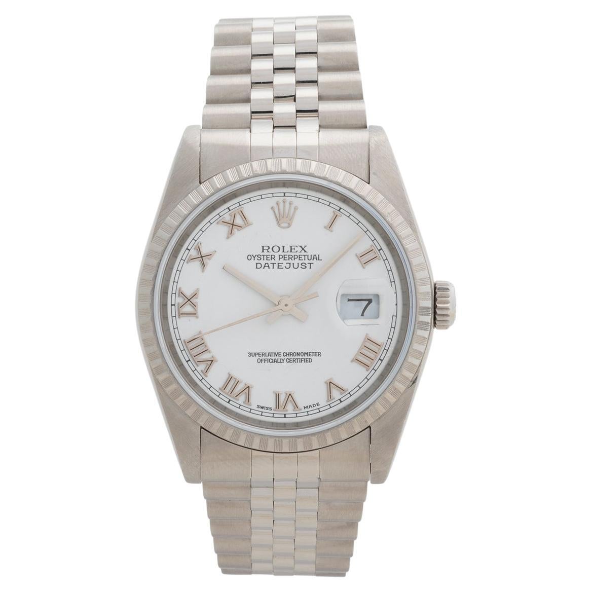 Rolex Datejust Wristwatch Ref 16220, Roman Numeral Dial. Unusual Provenance. For Sale