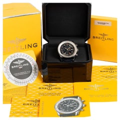 Used Breitling Navitimer GMT / World Wristwatch Ref A24422. Complete Set.