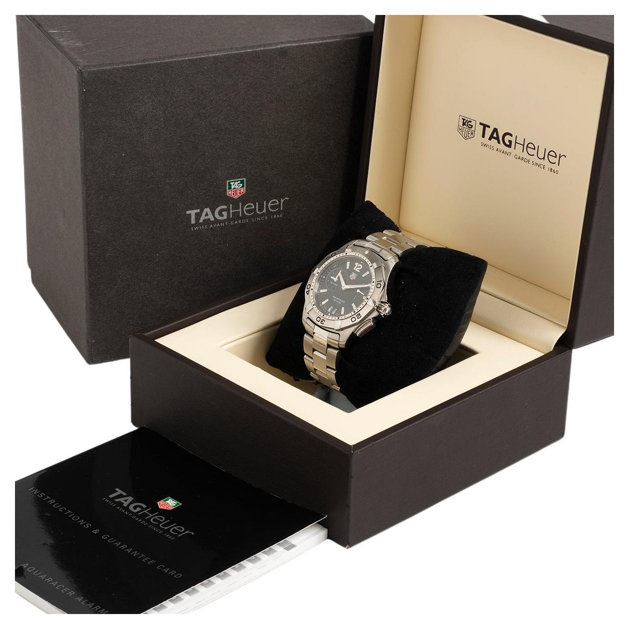 Tag Heuer Aquaracer Alarm Wristwatch with Quartz Movement, Ref WAF111Z. For Sale