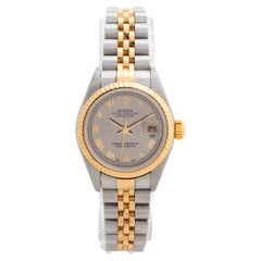 Rolex Lady Datejust Wristwatch, Rhodium Grey Dial. Ref 79173.