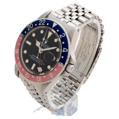 Used Rolex GMT Master Watch Ref 1675, "Pepsi' Dial, Circa 1973. Service Papers.