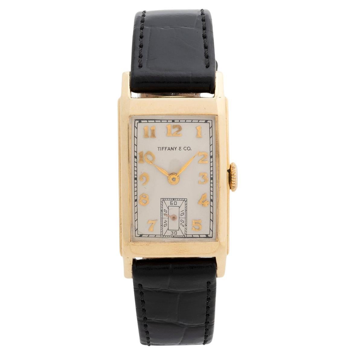 Hamilton for Tiffany & Co Dresswatch, 14K Yellow Gold, Cal 982 Mmt, Year 1941.  For Sale