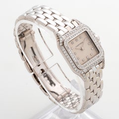 Cartier ladies Panthere, ref 1660, 22mm 18ct white gold case, diamond dial, 1990