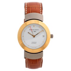 IWC Porsche Design ref 3520, 35mm titanium/gold case. Automatic mvmt, c1990