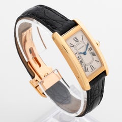Cartier Tank Americaine ref 1710, 19mm x 34.5mm case, 18ct yellow gold case.