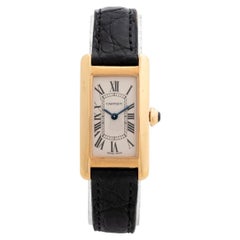 Cartier Tank Americaine ref 1710, 19mm x 34.5mm case, 18ct yellow gold case.