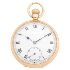 JW Benson (London), Taschenuhr mit aufklappbarem Deckel. 9-Karat-Gelbgold, punziert, um 1934