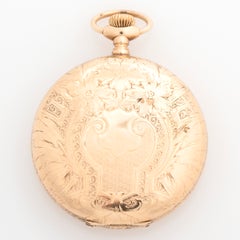 Elgin full hunter pocket watch, 9ct yellow gold, 7 jewel movement, weight 82g..