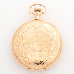 Elgin full hunter pocket watch, 14ct yellow gold, 15 jewel, weight 83g, c 1922