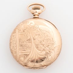 Waltham full hunter pocket watch, 10k US Assay case, weight 45g, 7 jewel, c1875