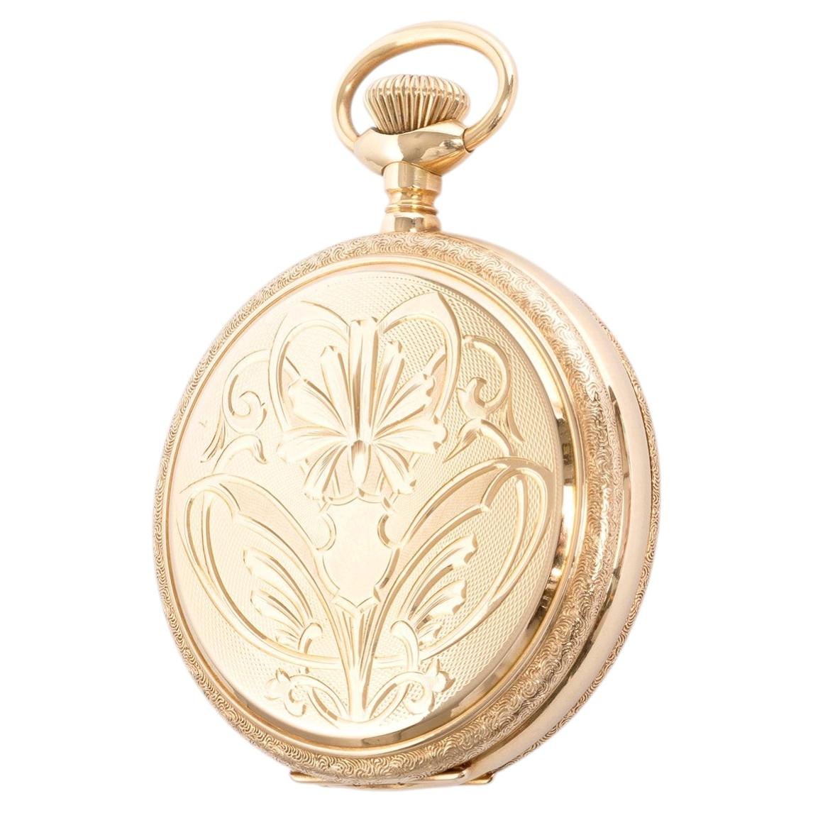 Pre-owned Elgin ( Usa) Pocket Watch, 14ct Yellow Gold, 17 Jewel Mvmt, Weight 84g, C1917