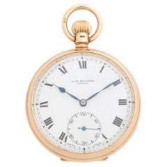 JW Benson (London) Taschenuhr, 9 Karat Gelbgold, 15 Steine, Gewicht 84 g, um 1948