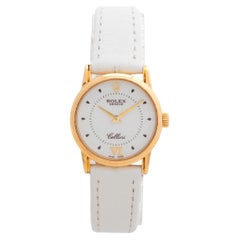 Ladies Rolex Cellini, ref 6111, 18ct yellow gold 25mm case, textured dial, c1999
