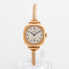 Rolex Precision Cocktail Watch, Rare 9ct Yellow Gold Cushion Case, Yr c1950 box