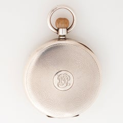 JW Benson Half Hunter Pocket Watch, Sterling Silver, Post WW1, Weight 90g, 1919